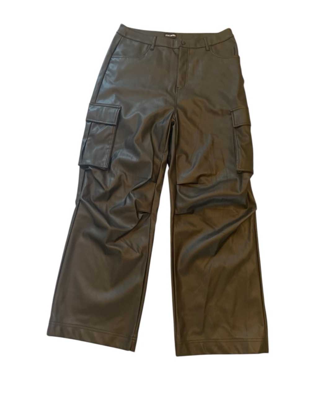 Steve Madden imitation leather cargo pants
